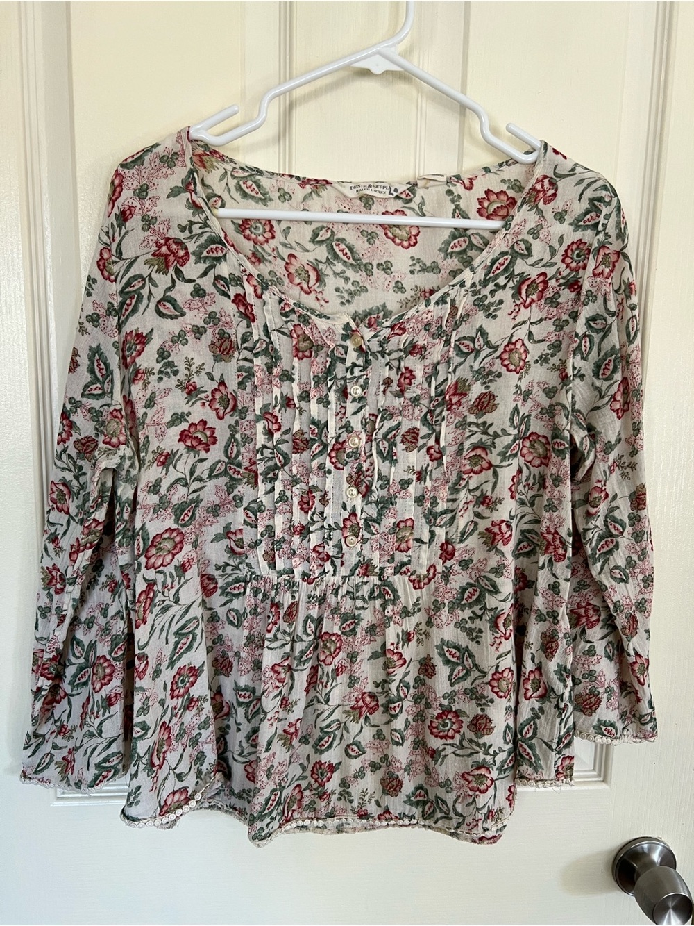 Denim & Supply Ralph Lauren Floral Cotton Boho Blouse